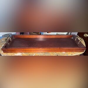 Wooden Shelf with Rich Brown Finish